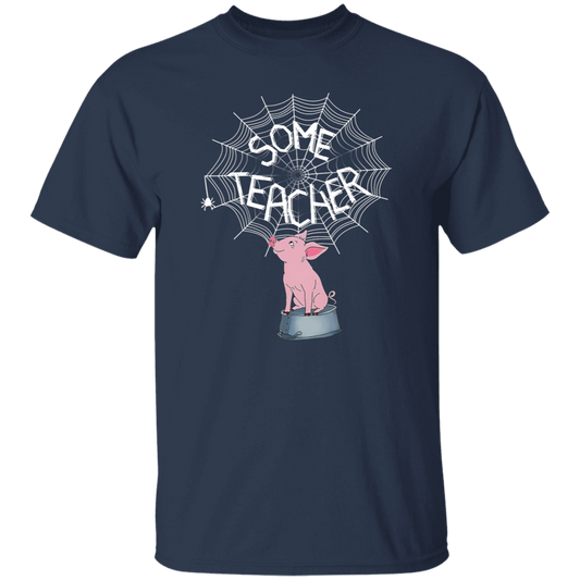 Some Teacher Funny Pig And Spider Vintage T-Shirt