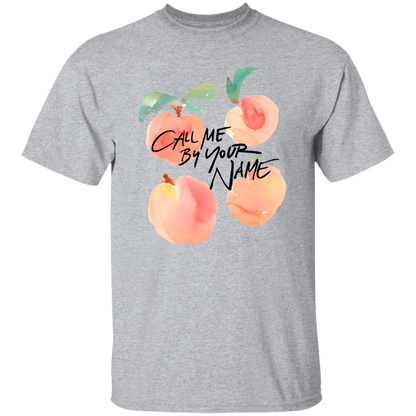G500 5.3 oz. T-Shirt Call Me By Your Name Peaches Timothee Chalamet Unisex T-Shirt