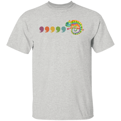 Comma Comma Chameleon Teacher T-Shirt - lapicta