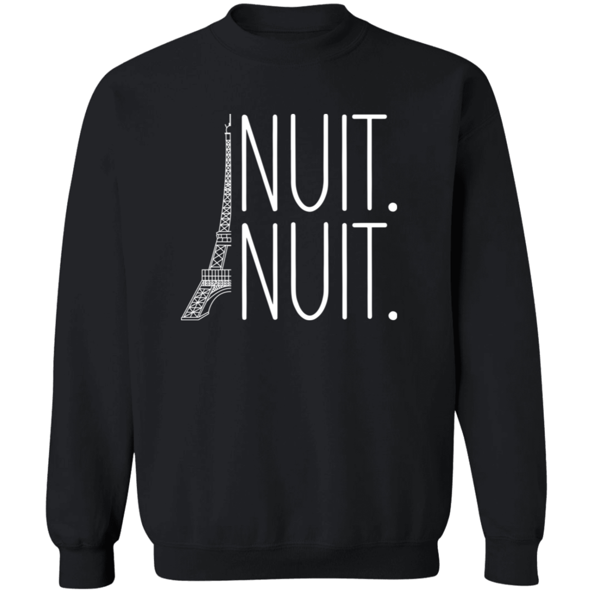 Nuit Nuit Crewneck Pullover Sweatshirt - ID12022437