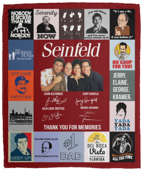 Seinfeld Fleece Blanket, Premium Sherpa Blanket, Jerry Seinfeld Fan Blanket, Seinfeld Blanket, Seinfeld Squad BlanketVPM Cozy Plush Fleece Blanket - 50x60