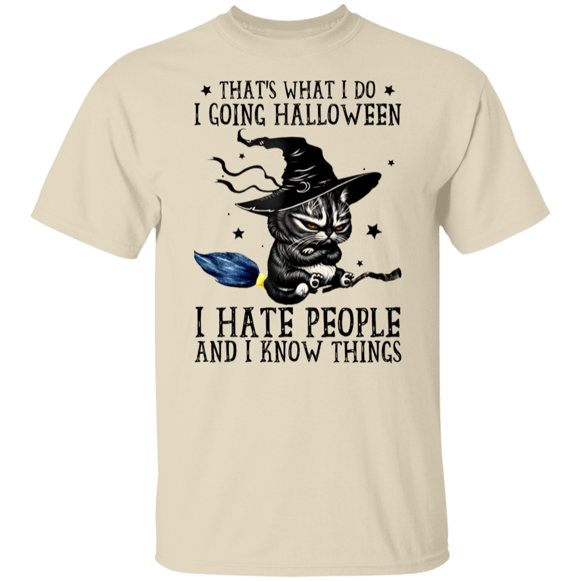 Black Cat Meme Halloween Unisex T-Shirt - pelyn - ID23092427