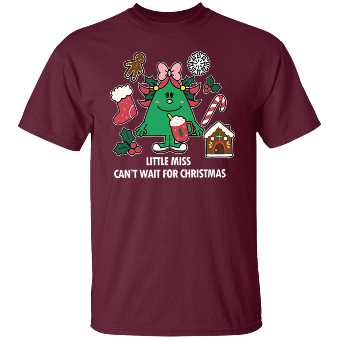 Little Miss Can't Wait For Christmas Teacher  T-Shirt - lapicta