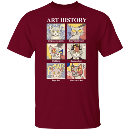 Art History Cat Teacher Vintage Unisex T-Shirt - letter