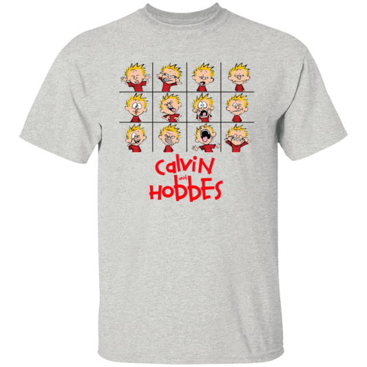 Calvin And Hobbes Expressions American Comic Unisex T-Shirt - jasmine