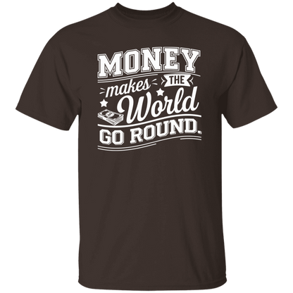 G500 5.3 oz. T-Shirt Money Makes The World Go Round Vintage T-Shirt - ID06122414