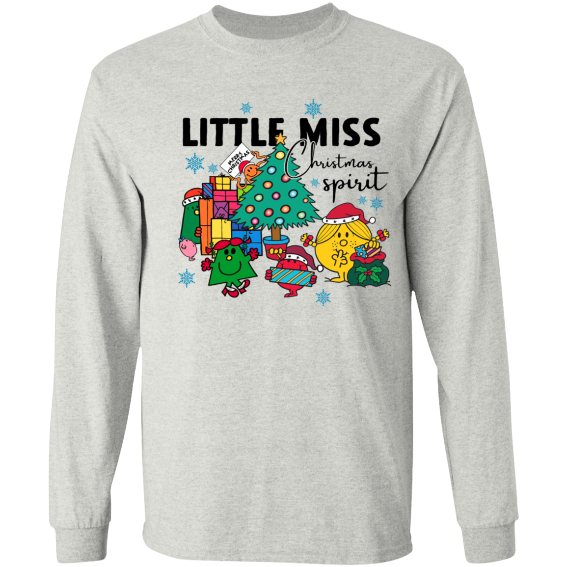 Little Miss Christmas Teacher Vintage G540 LS T-Shirt 5.3 oz. - letter
