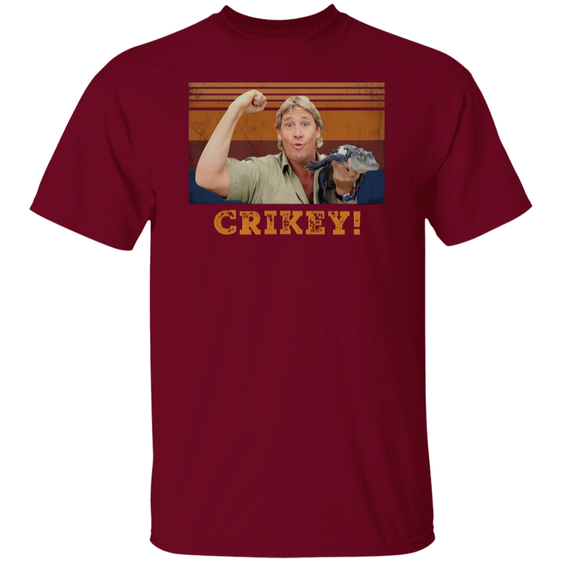 Steve Irwin Animal Lover Crikey Black T-Shirt - leleart