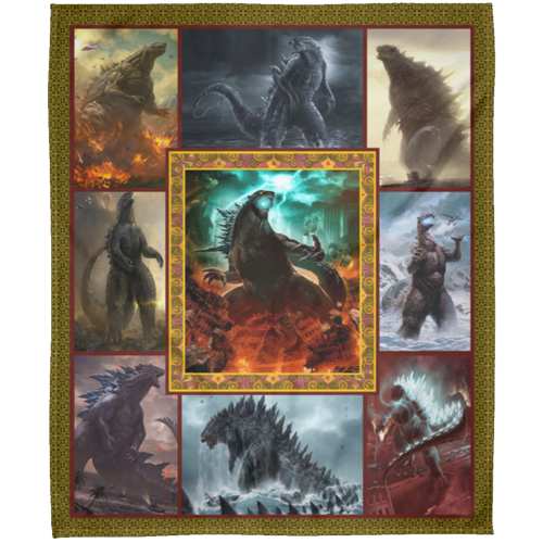 Godzilla King Of The Monsters Fleece Blanket, Premium Sherpa Blanket, Godzilla Blanket, Godzilla Lover Gift, Monster BlanketFLM Arctic Fleece Blanket 50x60