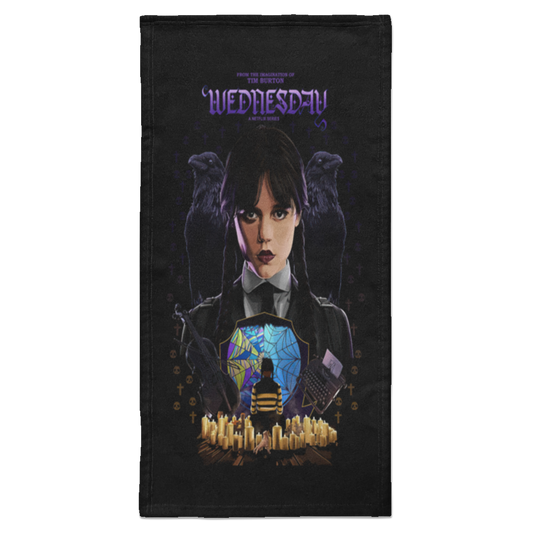 Wednesday Addams Series Halloween Fleece Blanket, Premium Sherpa Blanket, Wednesday Addams Blanket, Wednesday Movie Blanket	S6HATL Towel - 15x30