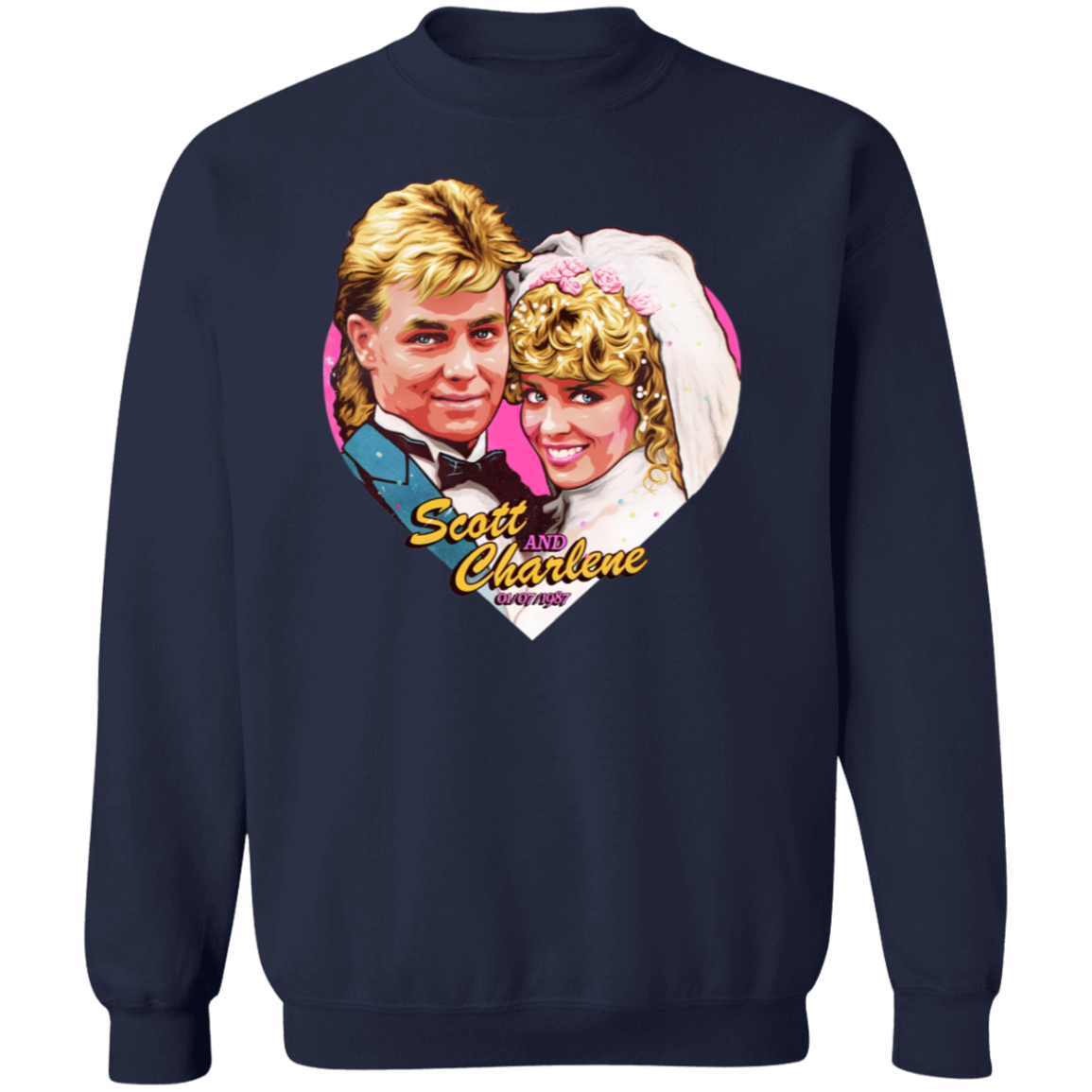 Scott And Charlene G180 Gildan Crewneck Pullover Sweatshirt - maria