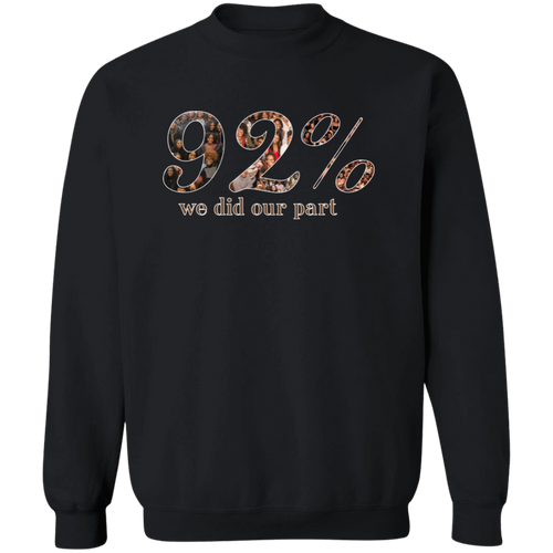 92 Percent Black Women G180 Gildan Crewneck Pullover Sweatshirt - lucy - TS27112406