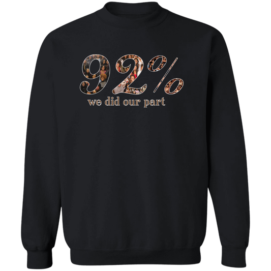 92 Percent Black Women G180 Gildan Crewneck Pullover Sweatshirt - lucy - TS27112406