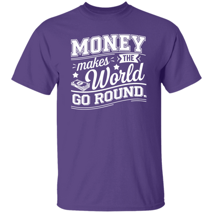 G500 5.3 oz. T-Shirt Money Makes The World Go Round Vintage T-Shirt - ID06122414