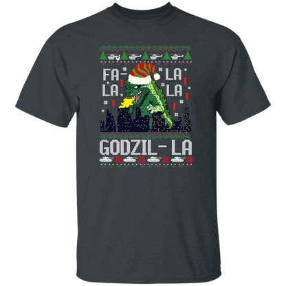 Fa La La La Godzilla Christmas Vintage T-Shirt