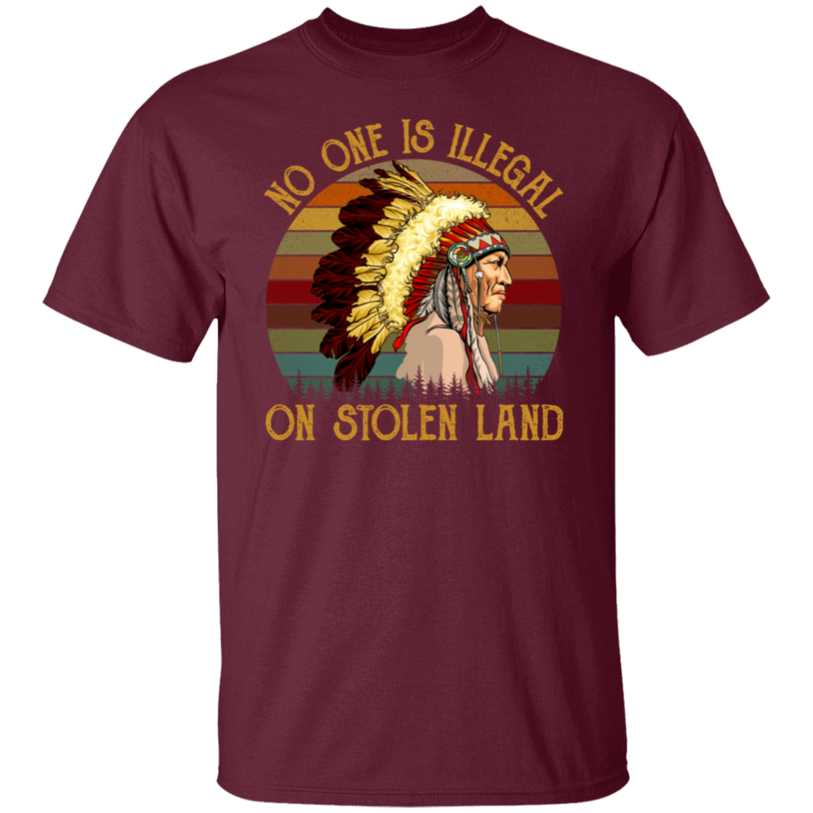No One Is Illegal On Stolen Land Vintage T-Shirt - leleart
