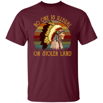 No One Is Illegal On Stolen Land Vintage T-Shirt - leleart