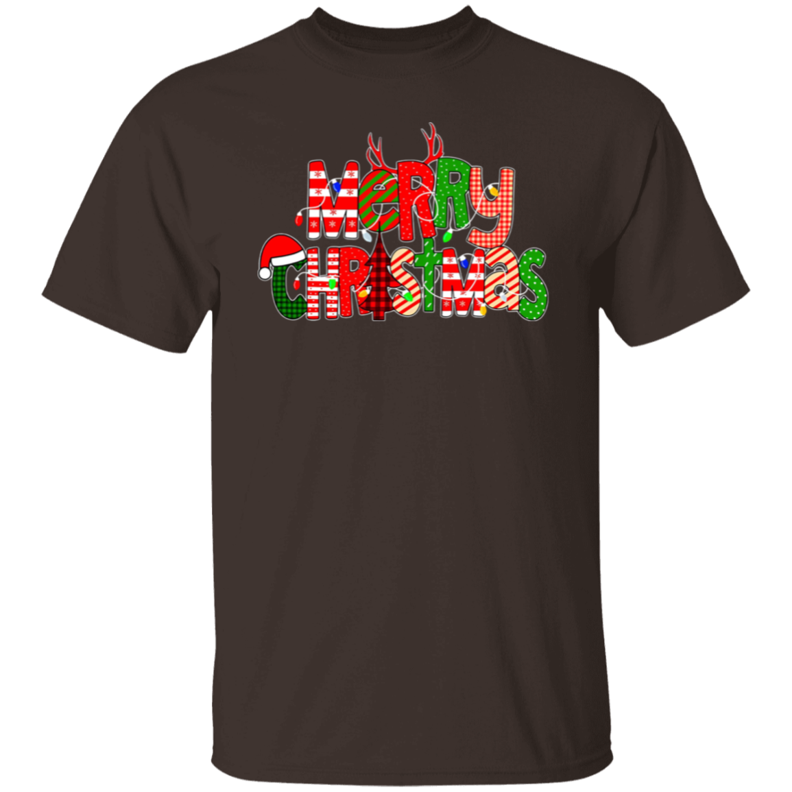 Merry Christmas With Rich Pattern Teacher T-Shirt - lapicta