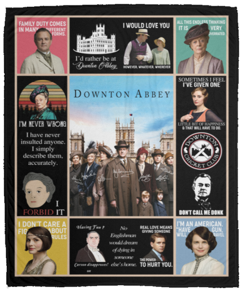 Downton Abbey Fleece Blanket, Premium Sherpa Blanket, Downton Abbey Quilt, TV Series Blanket, Downton Abbey TV SeriesVPM Cozy Plush Fleece Blanket - 50x60