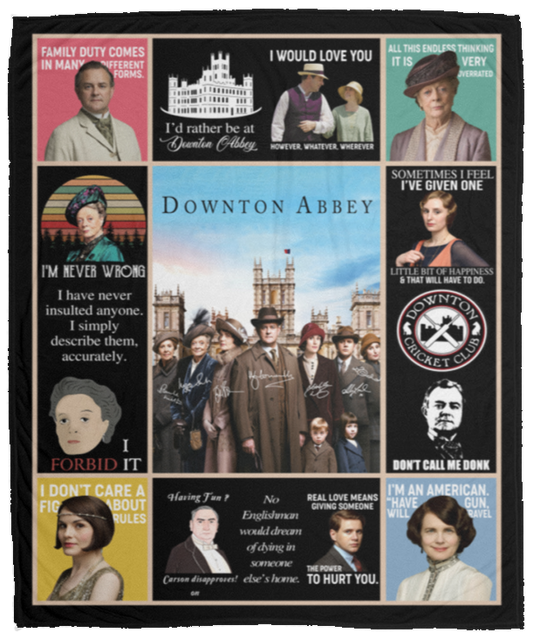 Downton Abbey Fleece Blanket, Premium Sherpa Blanket, Downton Abbey Quilt, TV Series Blanket, Downton Abbey TV SeriesVPM Cozy Plush Fleece Blanket - 50x60