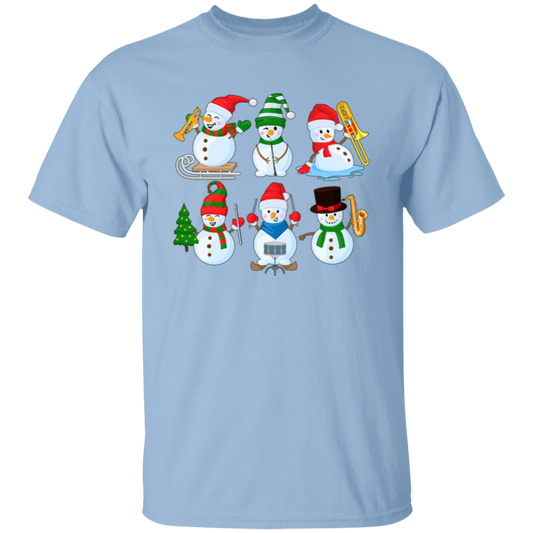 Snowman Band Christmas Teacher  T-Shirt