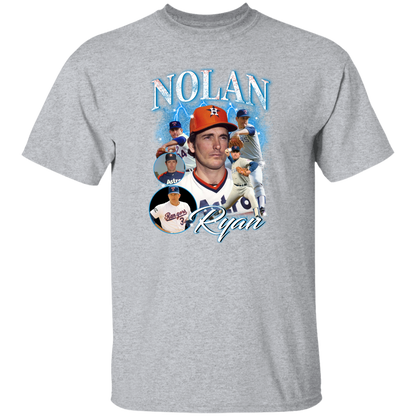 G500 5.3 oz. T-Shirt Nolan Ryan Collage 90's Vintage T-Shirt