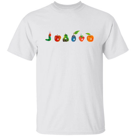 Caterpillar Had Eaten Fruits Teacher Unisex T-Shirt, Caterpillar Shirt, Back To School Gift, Teacher Shirt, Hungry Caterpillar Shirt	G500 5.3 oz. T-Shirt