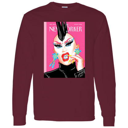 G540 LS T-Shirt 5.3 oz. The New Yorker Magazine Cover The Look Of Pride By Sasha Velour Unisex T-Shirt