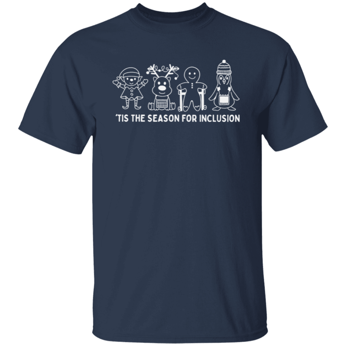 Tis The Season For Inclusion Teacher Vintage Unisex  T-Shirt - letter