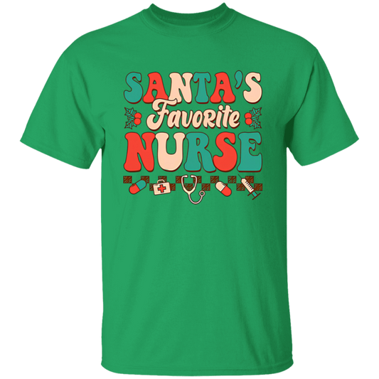 Santa's Favorite Nurse Vintage Unisex T-Shirt - maria