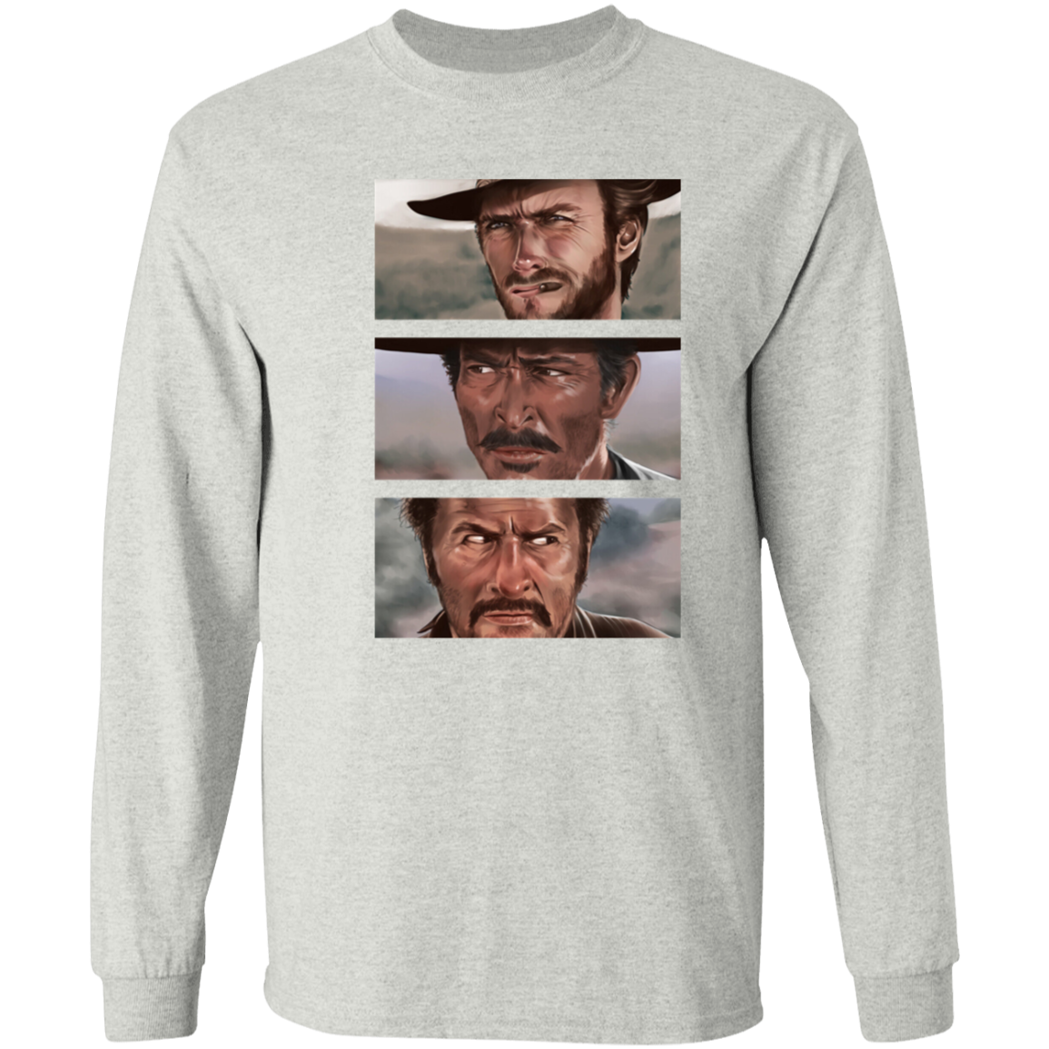 G540 LS T-Shirt 5.3 oz. The Good The Bad And The Ugly Clint Eastwood Movie T-Shirt