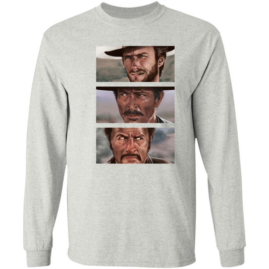 G540 LS T-Shirt 5.3 oz. The Good The Bad And The Ugly Clint Eastwood Movie T-Shirt
