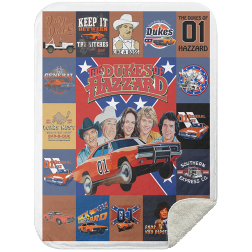 The Dukes Of Hazzard Fleece Blanket, Premium Sherpa Blanket, comedy TV series Blanket, The Dukes Of Hazzard Movie QuiltMSHS Premium Sherpa Blanket 30x40
