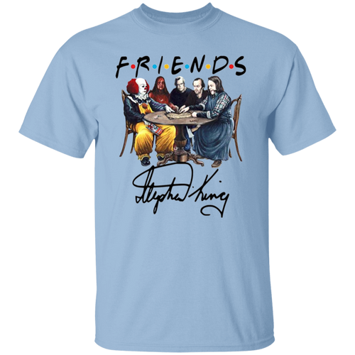 Stephen King Horror Characters Friends Signature T-Shirt - leleart