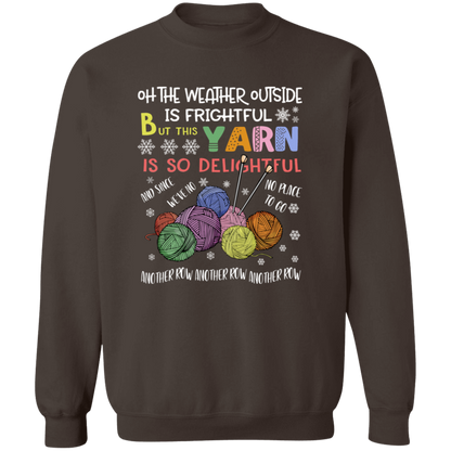 Oh The Weather Outside Is So Delightful for Christmas Vintage Pullover Sweatshirt