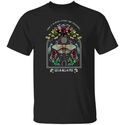 There Is No Beauty Without Some Strangeness Edgar Alan Poe Funny Halloween Teacher Vintage T-Shirt