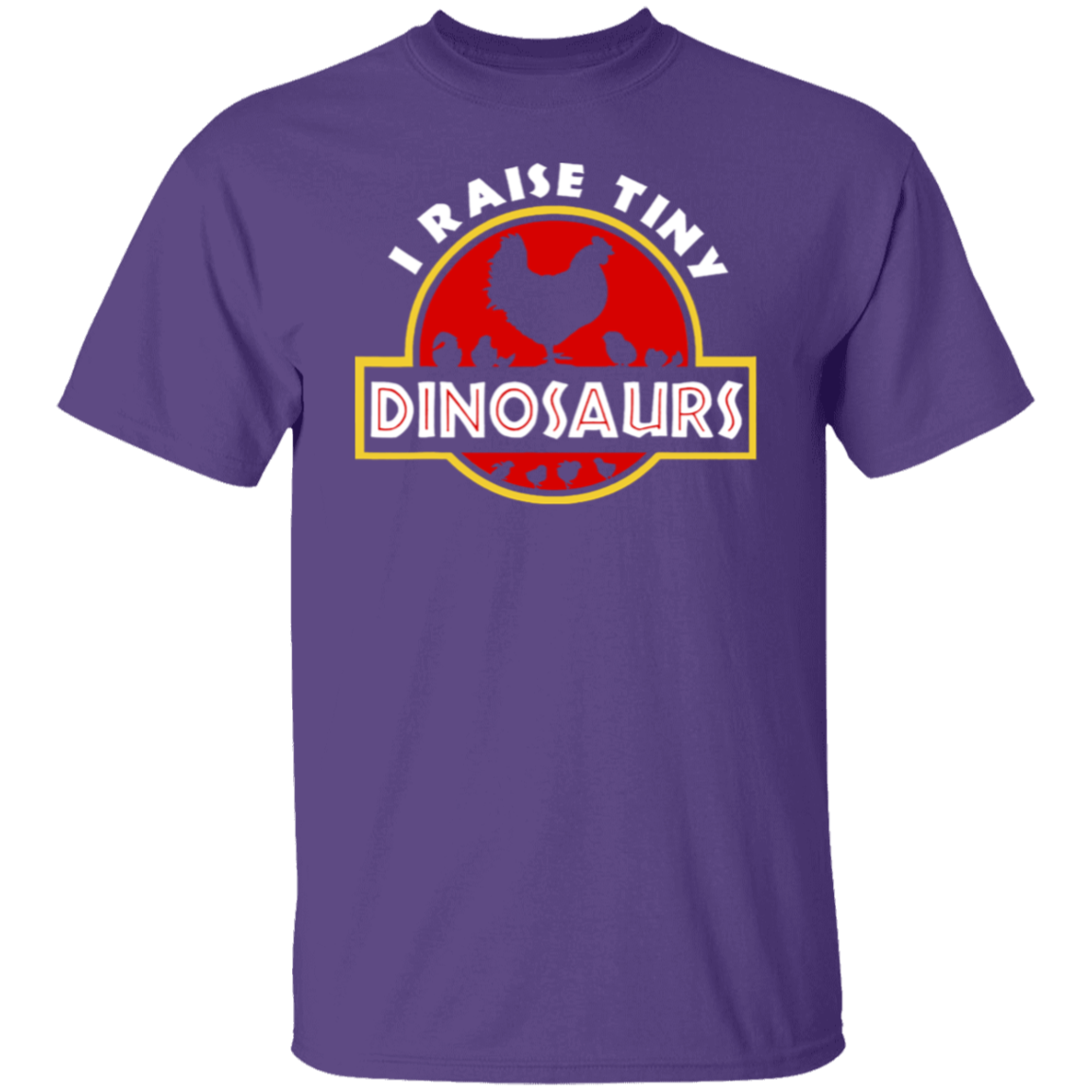 I Raise Tiny Dinosaurs Tee Funny Chicken Lover Farmer Gift Vintage T-Shirt - leleart