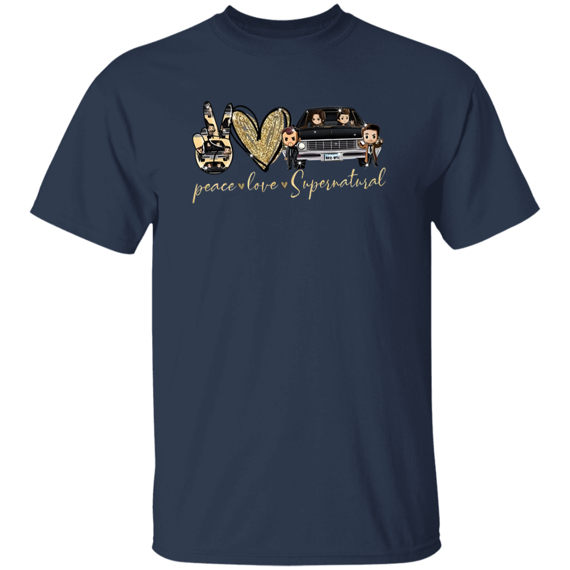 Supernatural Chibi Peace Love Design For Fans Of Supernatural T-Shirt