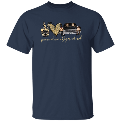 Supernatural Chibi Peace Love Design For Fans Of Supernatural T-Shirt