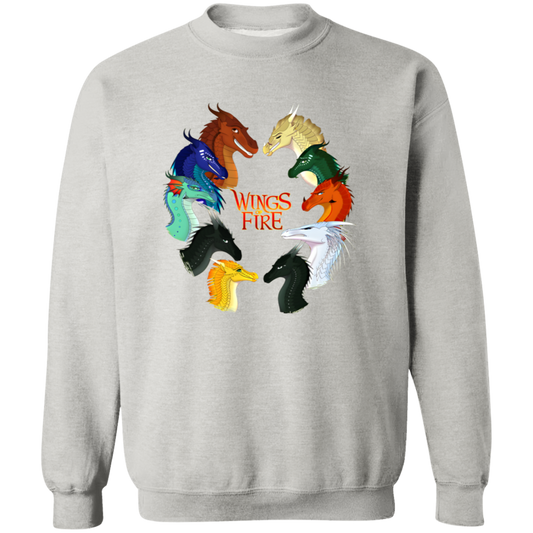 Dragons Wings Fire G180 Gildan Crewneck Pullover Sweatshirt - jasmine