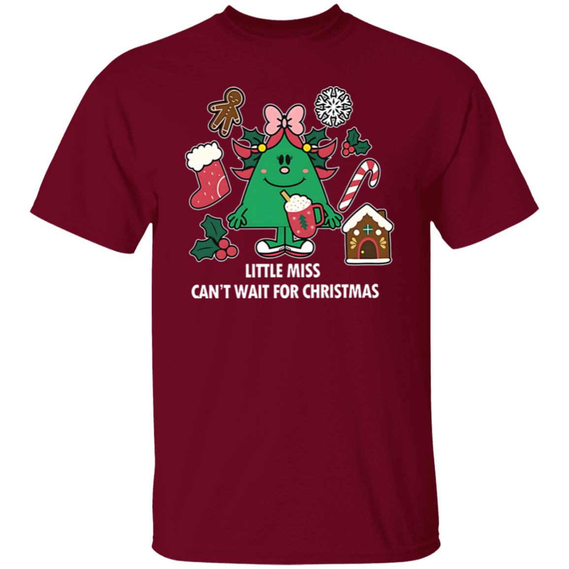 Little Miss Can't Wait For Christmas Teacher  T-Shirt - lapicta