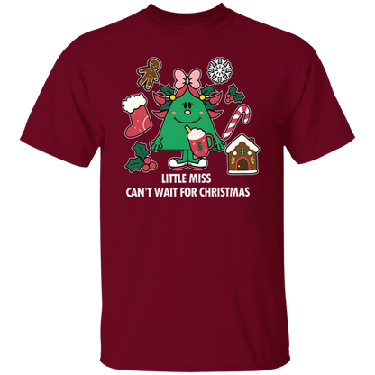 Little Miss Can't Wait For Christmas Teacher  T-Shirt - lapicta
