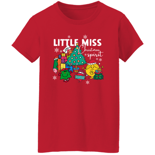 Little Miss Christmas Teacher Vintage G500L Ladies' 5.3 oz. T-Shirt - letter - WOMEN