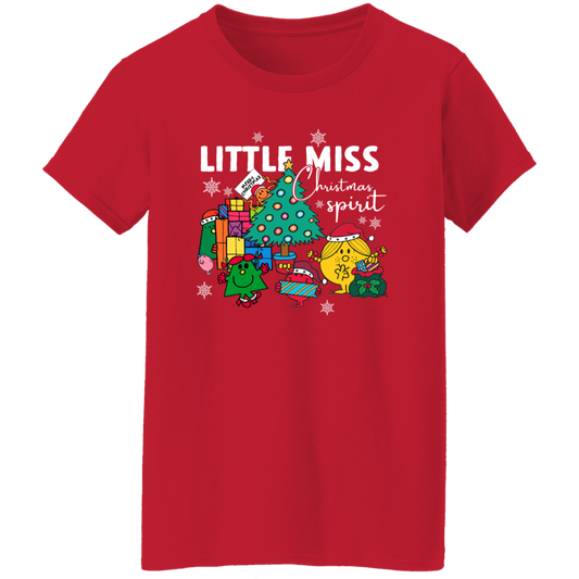 Little Miss Christmas Teacher Vintage G500L Ladies' 5.3 oz. T-Shirt - letter - WOMEN