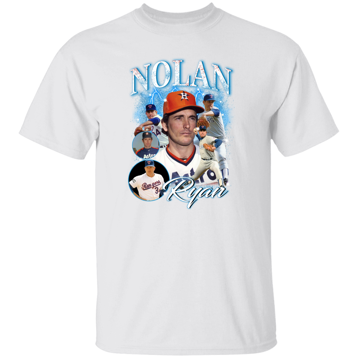 G500 5.3 oz. T-Shirt Nolan Ryan Collage 90's Vintage T-Shirt