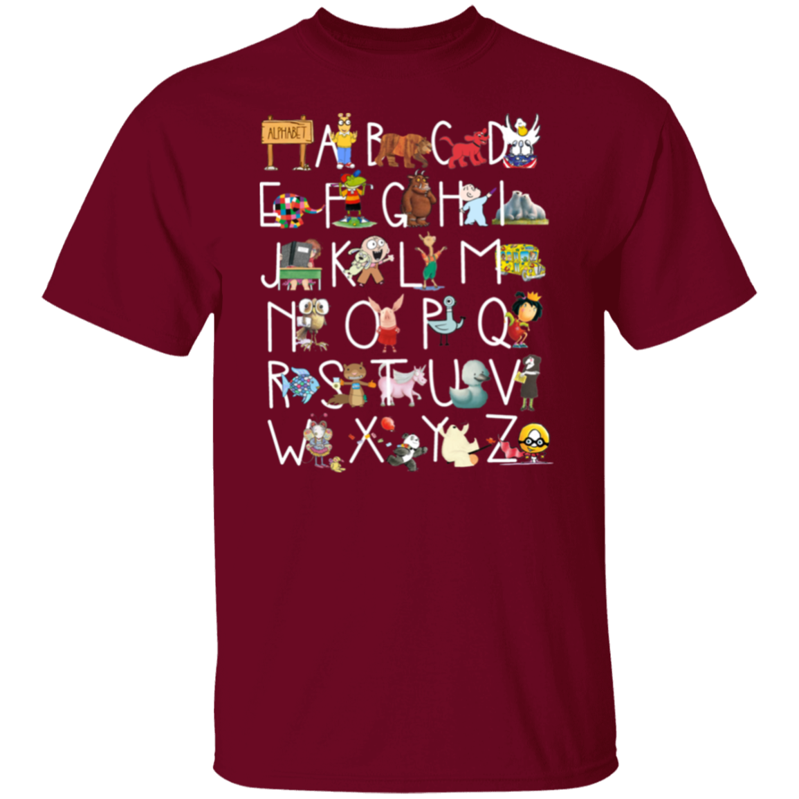 26 Alphabet Animals Teacher T-Shirt - lapicta