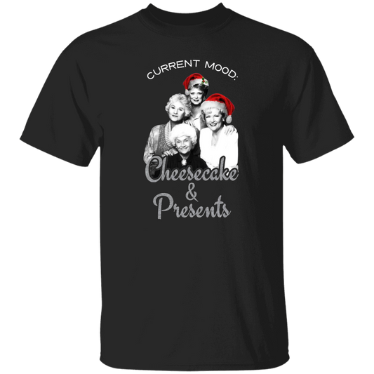 The Golden Girls Cheesecake And Presents Vintage T-Shirt, Christmas Shirt, The Golden Girl Shirt, Funny Gift Tee For You And Your Family G500 5.3 oz. T-Shirt