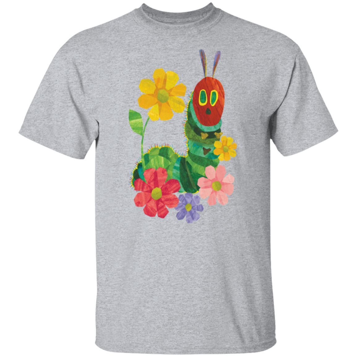 Flowers And The Very Hungry Caterpillar Teacher  T-Shirt - CDCraft