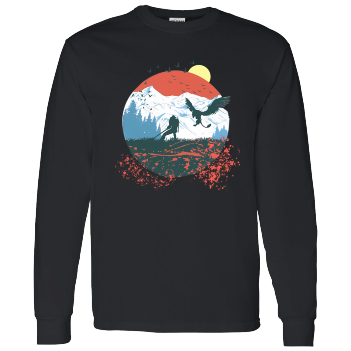 G540 LS T-Shirt 5.3 oz. Beautiful Art Of Geralt Dude The Witcher Tv Series Unisex Vintage T-Shirt
