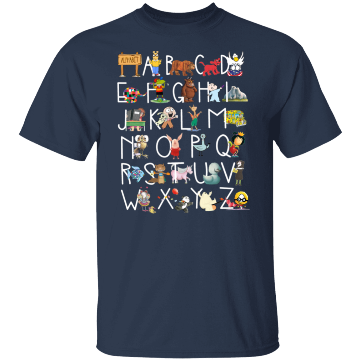 26 Alphabet Animals Teacher T-Shirt - lapicta